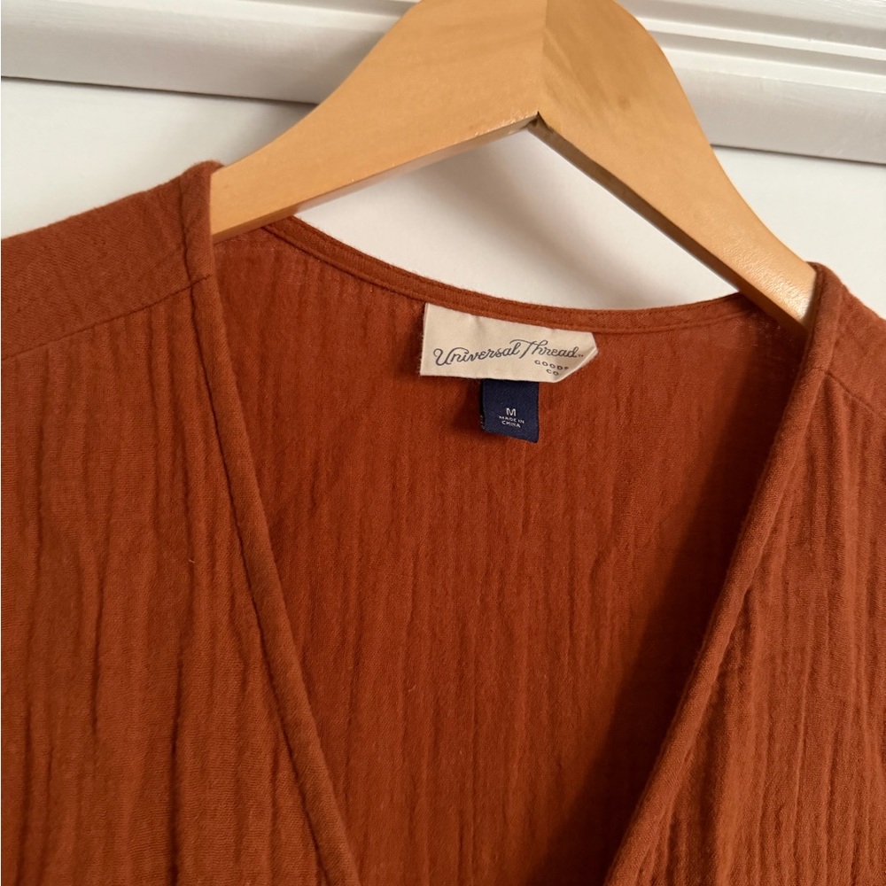 Universal Thread Rust Wrap Midi Dress - image 2